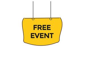 free event vectors.sign label bubble speech free event vector