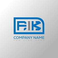 FIK letter logo creative design. FIK unique design. vector