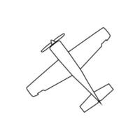 Vintage airplane icon vector. aircraft illustration sign. plane symbol. fly logo. vector