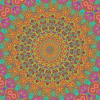 A colorful mandala with a floral pattern vector