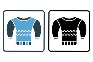 Knitwear icon illustration. icon related to shopping. Solid icon style. Simple vector design editable