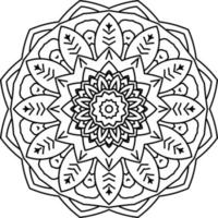 Clásico redondo ornamento tribal modelo oriental étnico redondo simétrico colorante paginas para adultos floral líneas incoloro Arábica modelo elementos aislado negro vector mandala