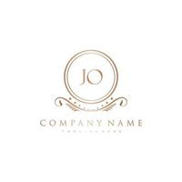 JQ Letter Initial with Royal Luxury Logo Template vector