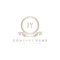 JY Letter Initial with Royal Luxury Logo Template vector