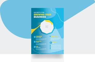 growing your business flyer design banner cover template vector