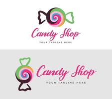 Candy logo design on white background, Vector illustration