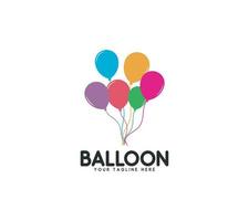 Balloon logo design on white background, Vector illustration.