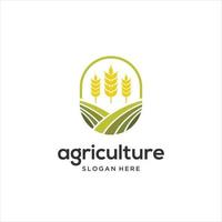 vector logo design illustration of agriculture business, tractor farm, soil farm, crop field, pasture, milk, barn, Emblem, Design Concept, Creative Symbol, Icon.