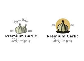 onion garlic logo icon symbol design vector illustration