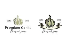 onion garlic logo icon symbol design vector illustration