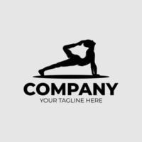 pilates yoga logo diseño vector