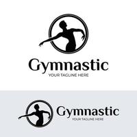 Fitness gymnastic logo design inspiration vector