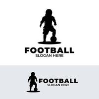 Kids football logo design Inspiration vector