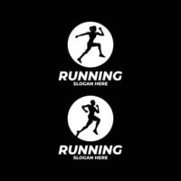 conjunto de corriendo logo diseño inspiración vector