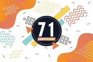 th anniversary celebration logotype with colorful abstract background design with geometrical shapes vector design