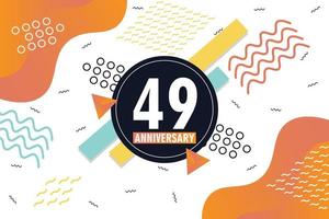 th anniversary celebration logotype with colorful abstract background design with geometrical shapes vector design