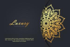 Luxury mandala style golden pattern background. vector