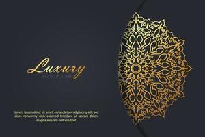 Luxury mandala style golden pattern background. vector