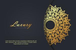 Luxury mandala style golden pattern background. vector