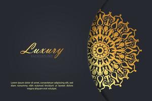 Luxury mandala style golden pattern background. vector