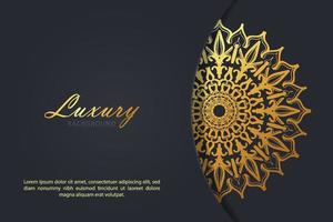 Luxury mandala style golden pattern background. vector