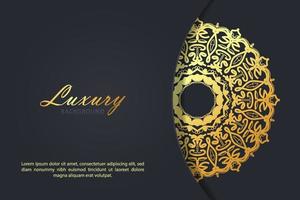 Luxury mandala style golden pattern background. vector