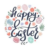 Happy easter holiday card vector