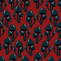 mushroom seamless pattern design - cute mushrooms with on red background, Colorful background for printing brochure, poster, card, print, textile,magazines, sport wear. geometric Modern trendy design. vector