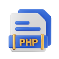 3d het dossier php formaat icoon png