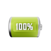 3d bateria carregar energia ícone ilustração png