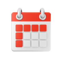 3d kalender datum dag schema evenement icoon illustratie png