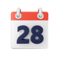 3d kalender datum dag schema evenement icoon illustratie png