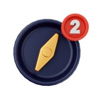 3d notification icon illustration png