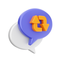 3d chat chatting icon png