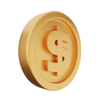 3d coin gold dollar silver bronze png