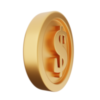 3d moneda oro dólar plata bronce png