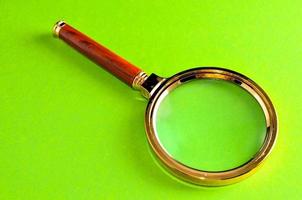 Magnifying glass close up photo