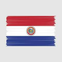 vector de pincel de bandera de paraguay