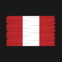 Peru Flag Brush Vector