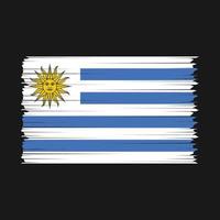 vector de pincel de bandera de uruguay