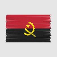 vector de pincel de bandera de angola