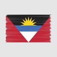 Antigua Flag Brush Vector