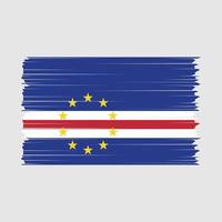 vector de pincel de bandera de cabo verde