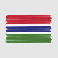 Gambia Flag Brush Vector