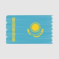 Kazakhstan Flag Brush Vector