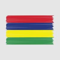 Mauritius Flag Brush Vector