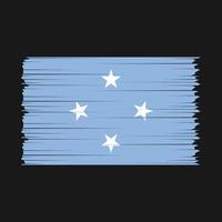 Micronesia Flag Brush Vector