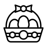 basket egg icon outline style easter illustration vector element and symbol perfect.