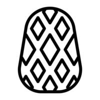 egg icon outline style easter illustration vector element and symbol perfect.