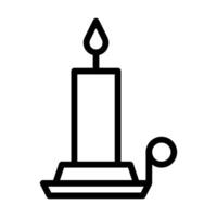 candle icon outline style easter illustration vector element and symbol perfect.